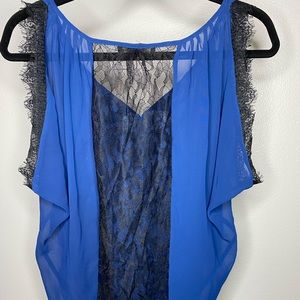 Blue lace top